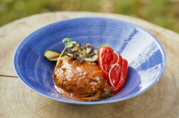 ハンバーグのフレッシュトマト煮